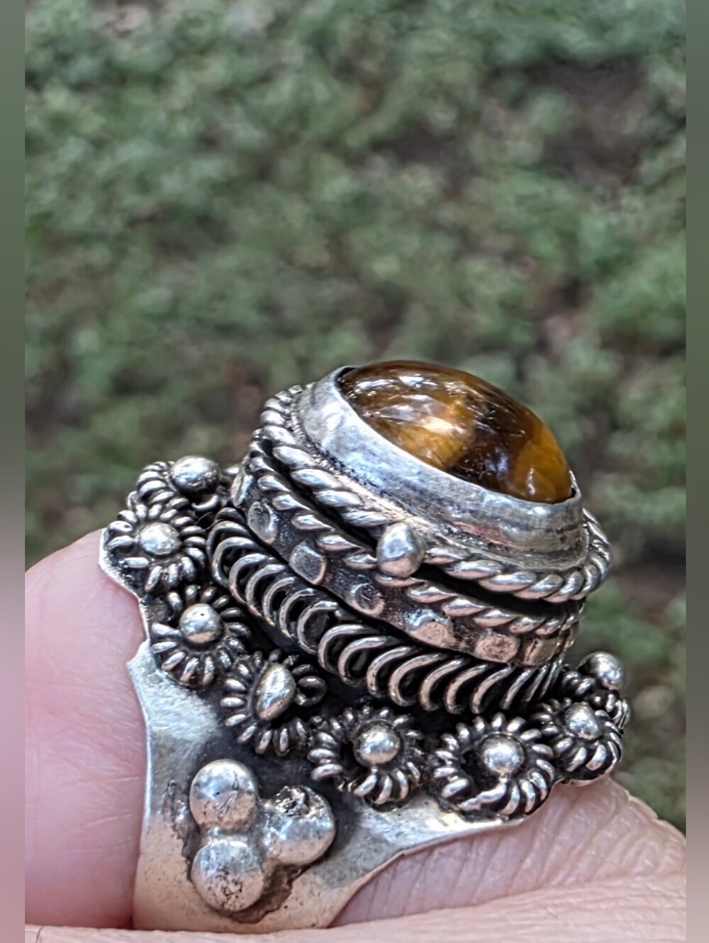 Vintage Taxco Unisex Sterling Silver Poison Pill Box Stash Ring